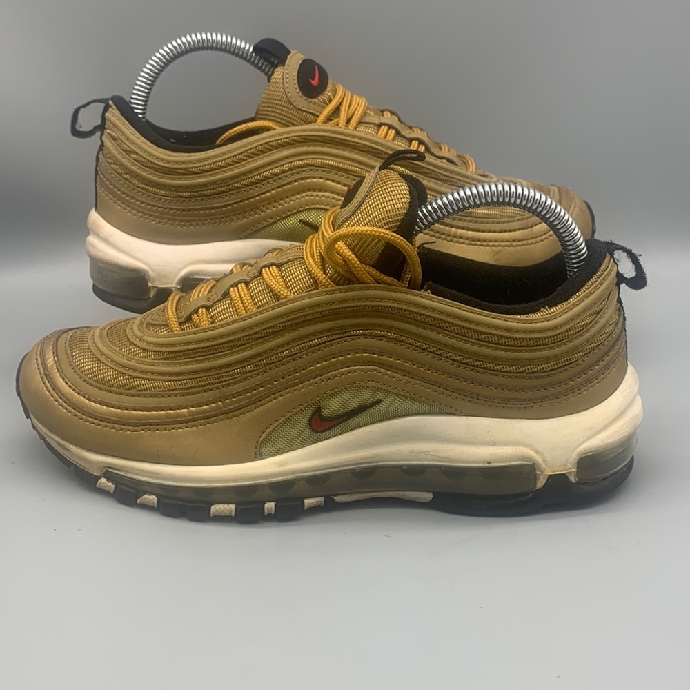 Nike Air Max 97 OG QS Metallic Gold 2018 Size 8 Shoes Sneakers